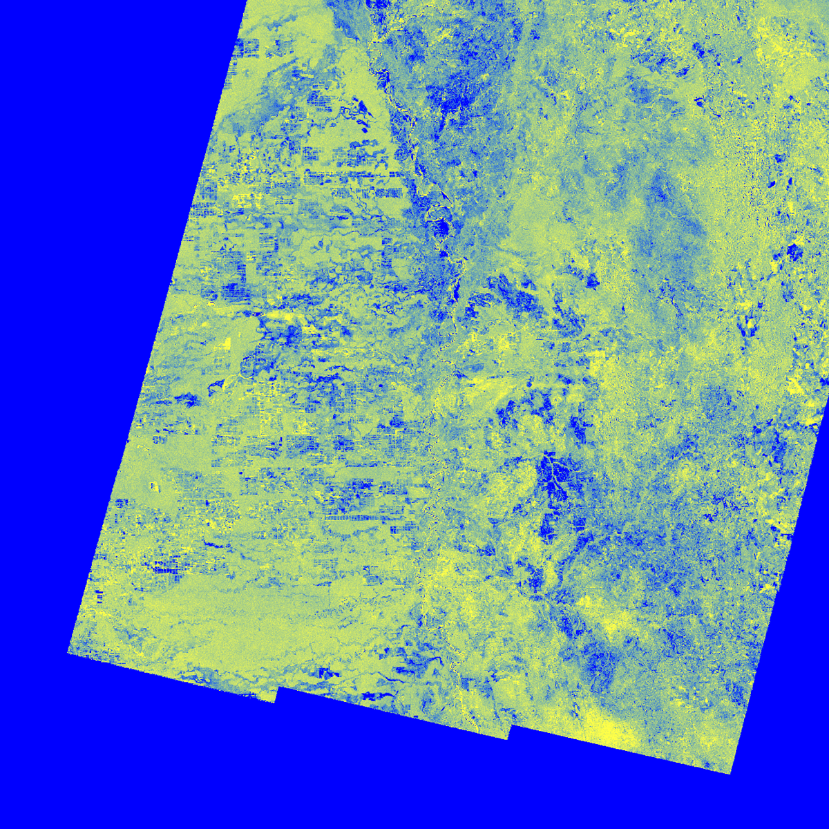 Sentinel-1 pre- and post-event surface-change raster from the Rio Grande do Sul flood package